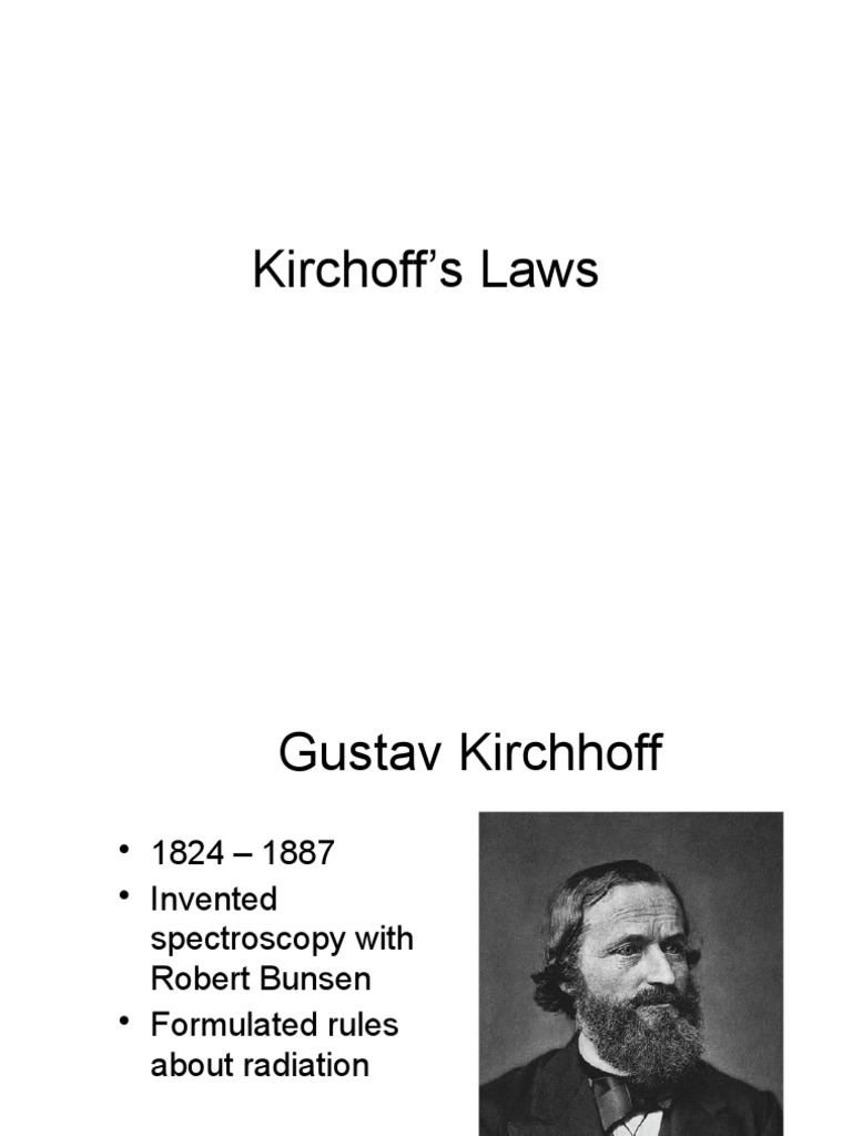 Kirchoff's Laws PDF Voltage Electrical Network