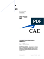 B737 7000R5 FFS: Standard Product Specification Addendum 1 List of Malfunctions