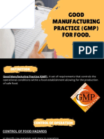 Good Manufacturing Practice (GMP) For Food