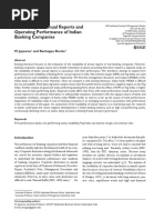 Readability of Annual Reports and Operating Performance of Indian Banking Companies