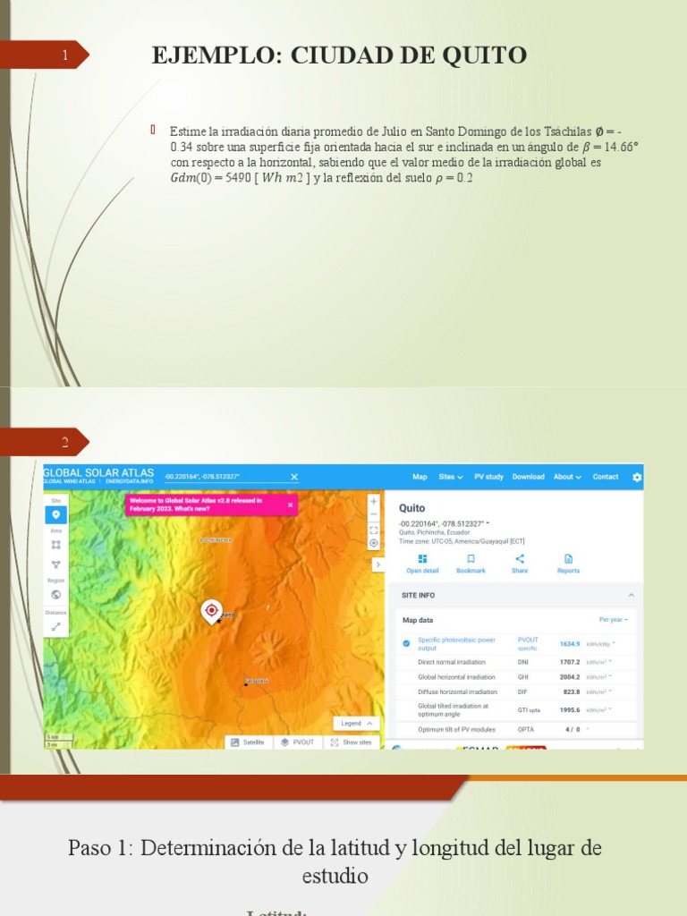 Quito Ejemplo PDF Longitud Geodesia