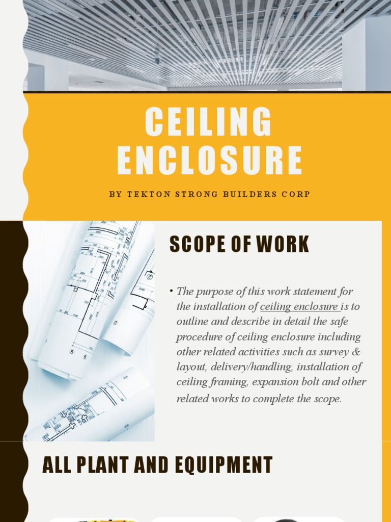Presentation - Ceiling Enclosure | PDF | Drywall | Secondary Sector Of ...
