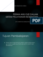 Peran Ahli Gizi Dalam Sistem Pelayanan Kesehatan: Program Studi Gizi Unesa