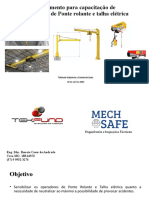Treinamento para operação segura de ponte rolante e talha elétrica