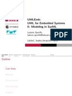Umlemb: Uml For Embedded Systems Ii. Modeling in Sysml
