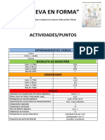 "Villanueva en Forma": Actividades/Puntos