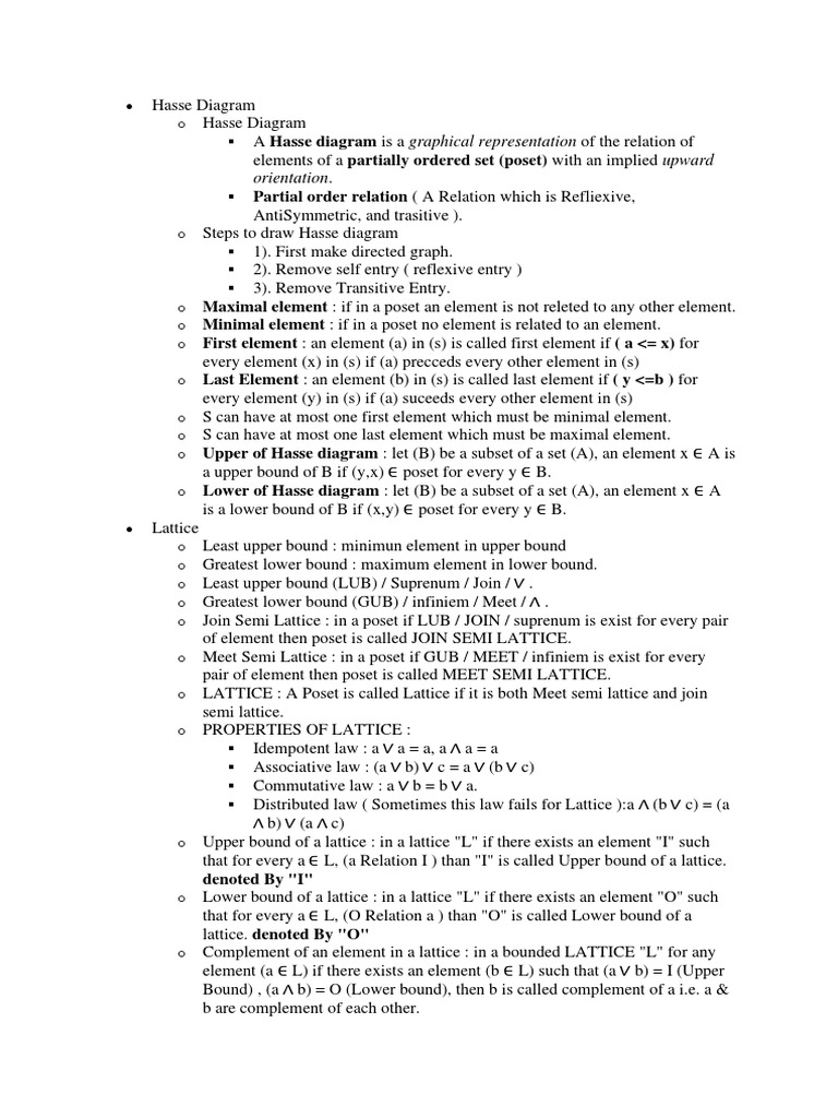 Hasse Diagram and Lattice Concepts | PDF | Function (Mathematics ...