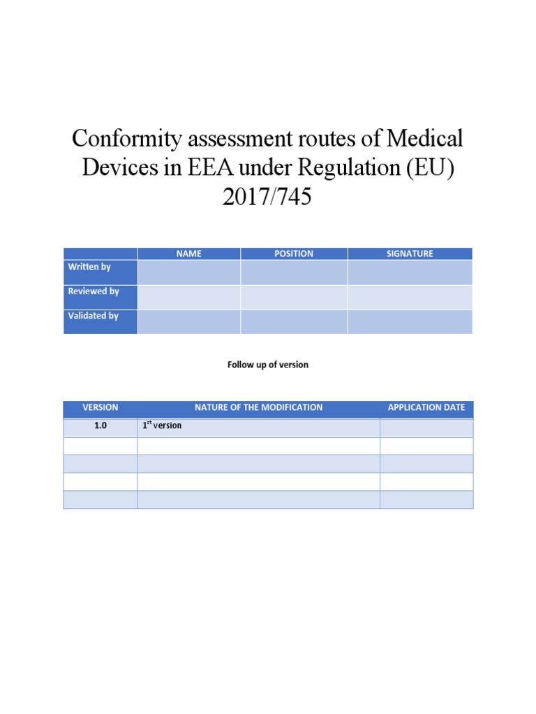 MDR Conformity Assessment Routes Overview | PDF | Medical Device
