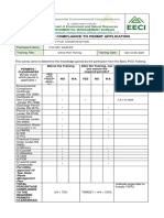 Status of Compliance To Permit Application: Department of Environment and Natural Resources