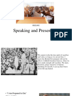 Speaking and Presentation Skills