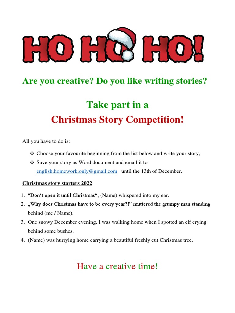 christmas story contest PDF