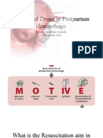 Fluids and Drugs in Postpartum Hemorrhage: by DR Izzni Adilah Dzulkifli 30th October 2022