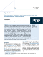 The Effectiveness of Mindfulness-Based Cognitive Therapy On Parental Stress of Mothers With Aggressive Children