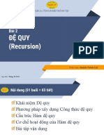 Đệ Quy (Recursion) : Khoa Công Nghệ Thông Tin