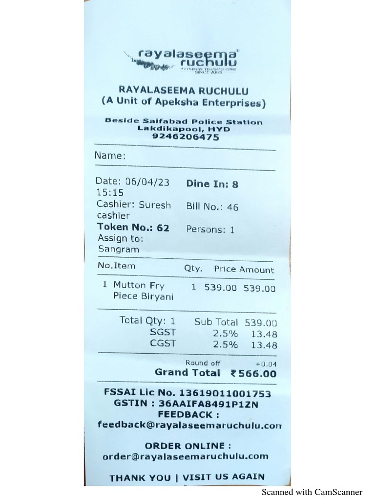 food-bill-pdf