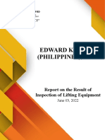Edward Keller (Philippines), Inc.: Report On The Result of Inspection of Lifting Equipment