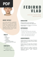 Vlad Fedirko's CV