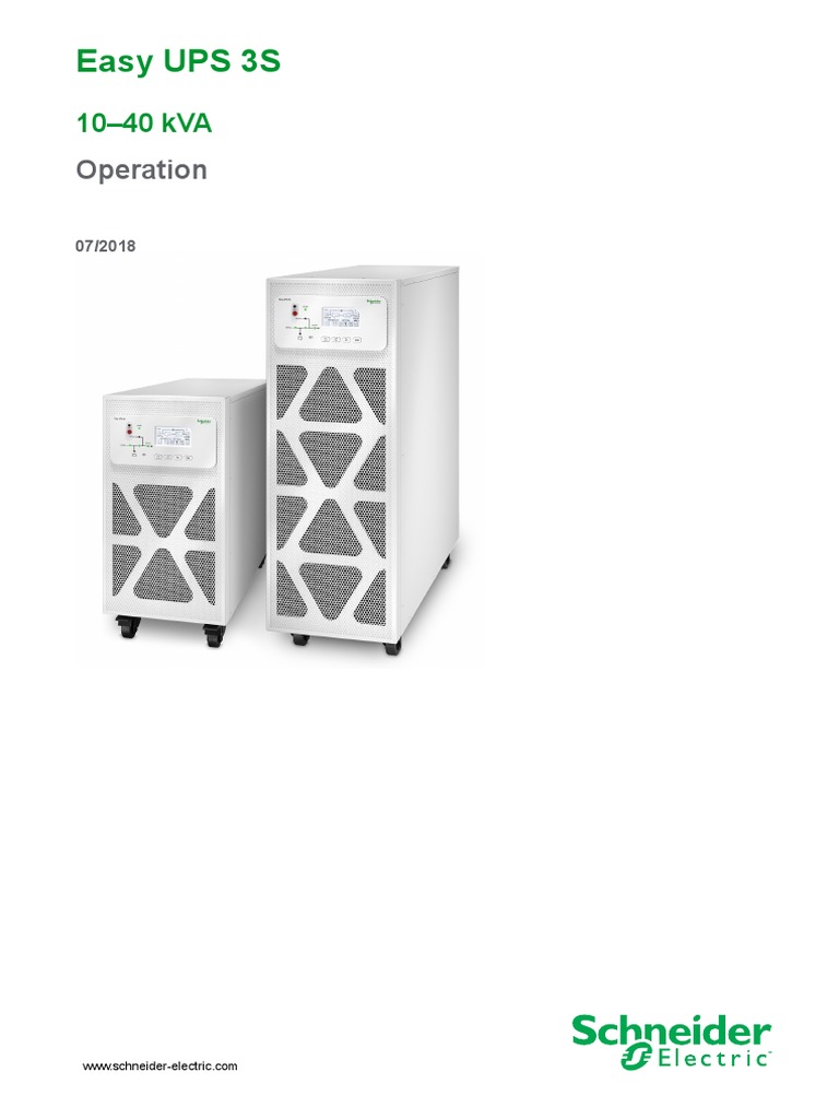 UPS Easy 3S Operation PDF Power Inverter Electricity