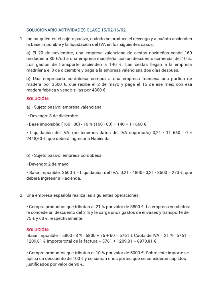 Cálculo de IVA y Tipos de Impuestos | PDF | Impuestos | Factura