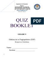 Quiz Booklet: Edukasyon Sa Pagpapakatao (ESP)