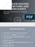 Problem Solving: Algorithms and Flowcharts: CSC 110-Introduction To Computer Systems