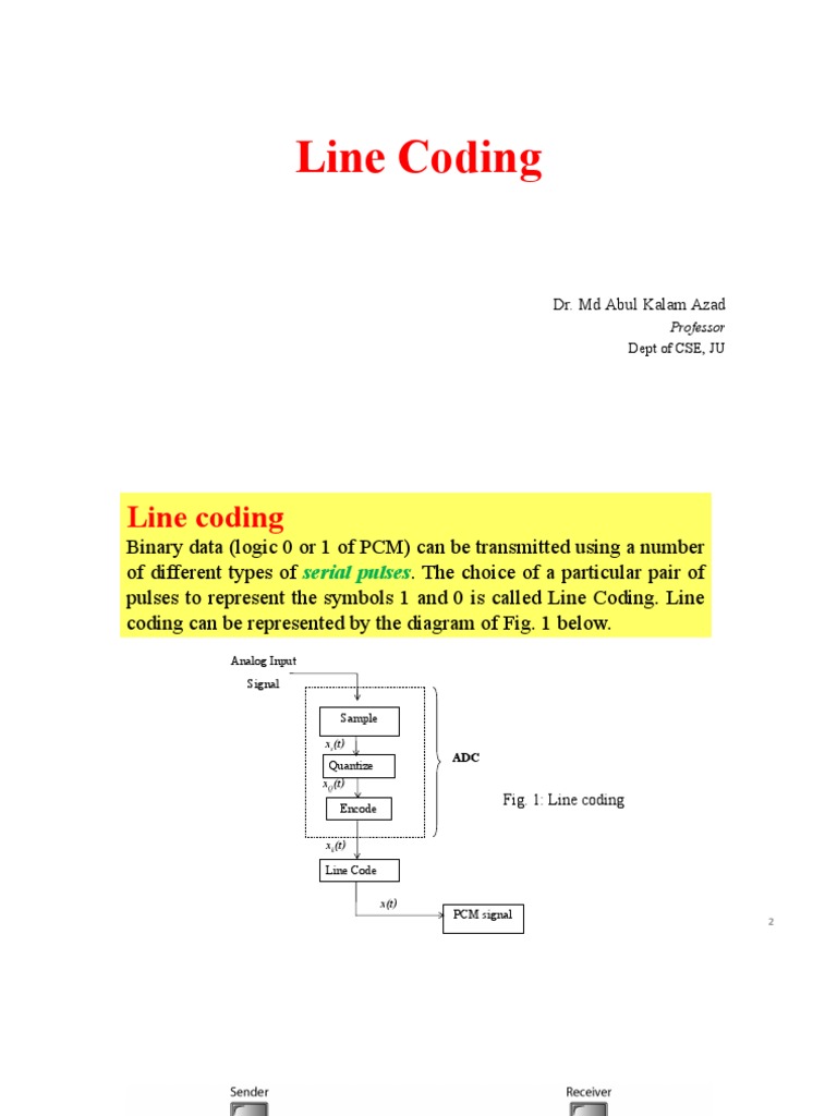 Lecture-7 - Line Coding | PDF | Telecommunications Engineering ...
