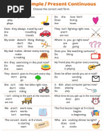 Choose The Correct Verb Form