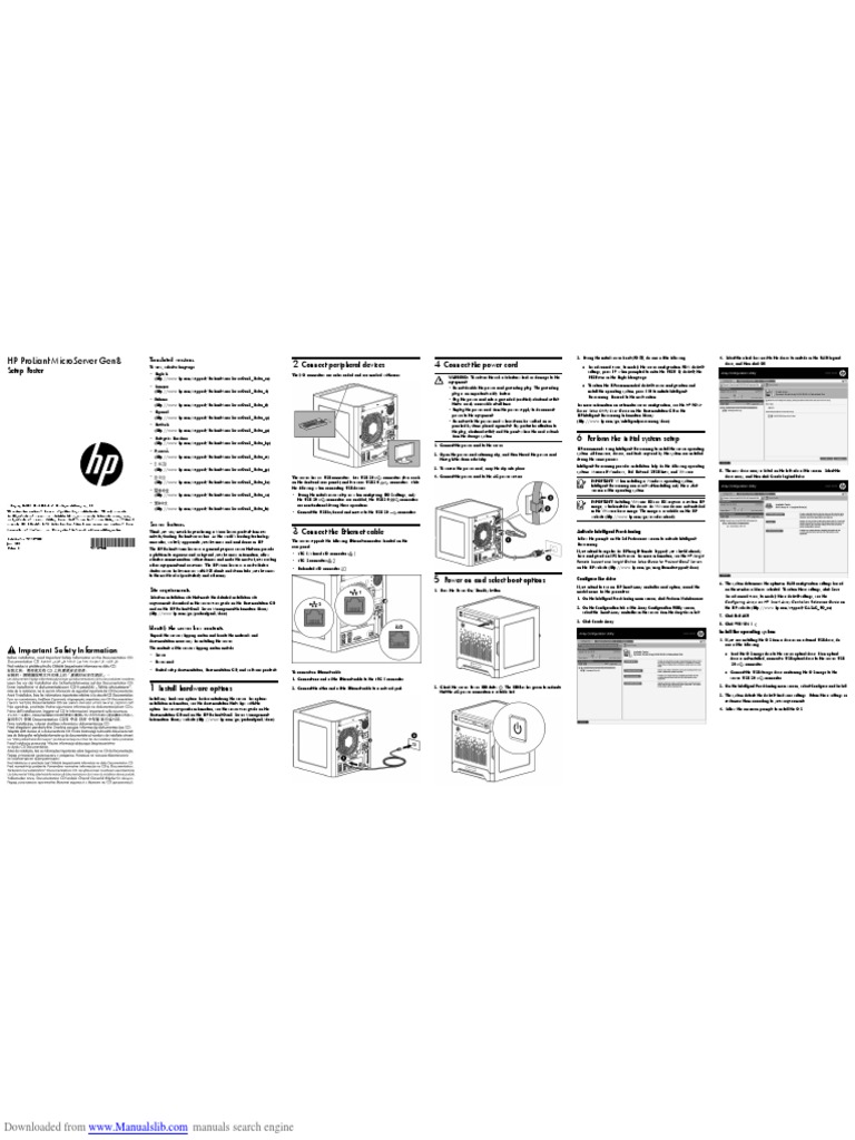 Proliant microserver gen8 pdf computer network network interface