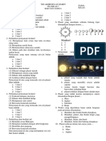 Tes Akhir Bulan Maret Ipa Kelas 7 Bab Tata Surya Nama: Kelas