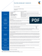 Telstra Homeline Complete plan summary