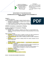 Assessment of Types of Reading &theory