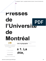 Presses de L'université de Montréal: Chapitre 1. La Géographie