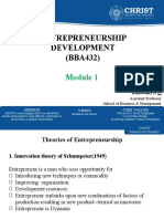 Entrepreneurship Development (BBA432) : Assistant Professor School of Business & Management