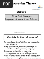 Computation Theory: Three Basic Concepts: Languages, Grammars, and Automata