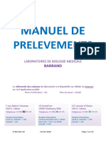 Manuel De: Prelevements