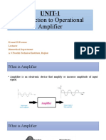 Introduction To Operational Amplifier: UNIT-1