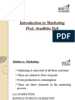 Introduction To Marketing Prof. Aradhita Deb