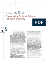 Free To Sing Encouraging Postural Release For Vocal Efficiency