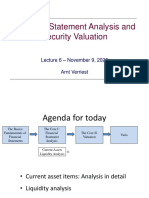 Financial Statement Analysis and Security Valuation: - November 9, 2022 Arnt Verriest