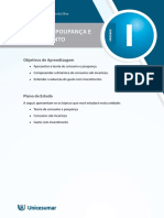 Consumo, Poupança E Investimento: Objetivos de Aprendizagem