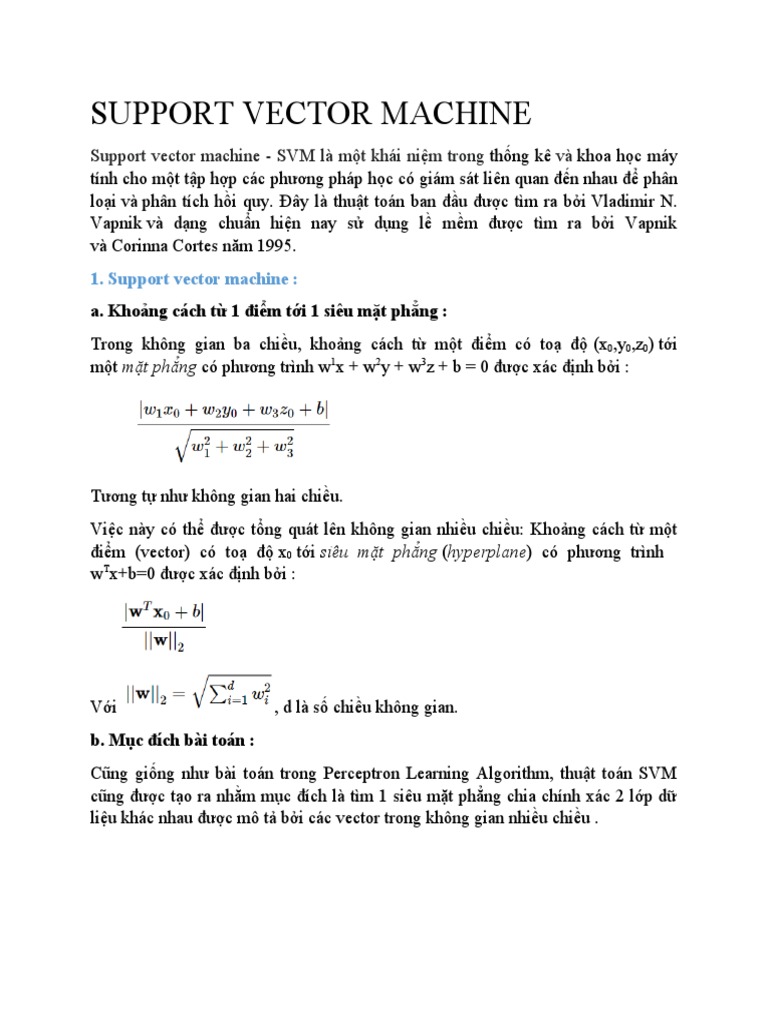 Support Vector Machines N I Dung | PDF