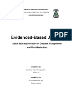Evidenced-Based Journal: Ideal Nursing Practices in Disaster Management and Risk Reduction