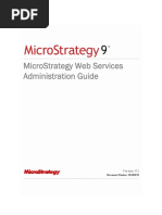 Microstrategy Web Services Administration Guide: Document Number: 09430920