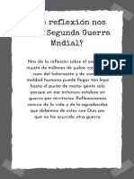 ¿Qué Reflexión Nos Da La Segunda Guerra Mndial?