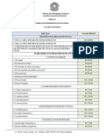 Atabela de Honorario 2021 Oabma Atualizada