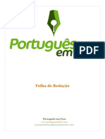 Folha de redação portugues em foco