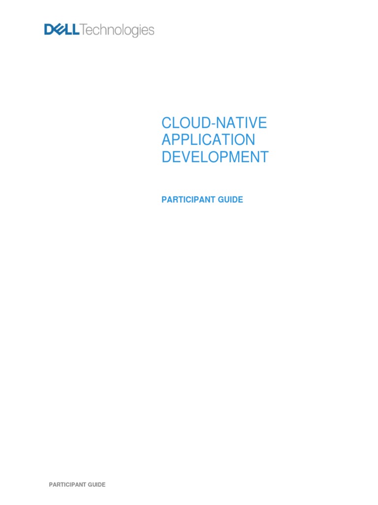 Cloud-Native Application Development - Participant Guide | PDF | Cloud ...
