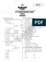 Concept Strengthening Sheet (CSS-01) Based On CST-01 & 02 - Physics