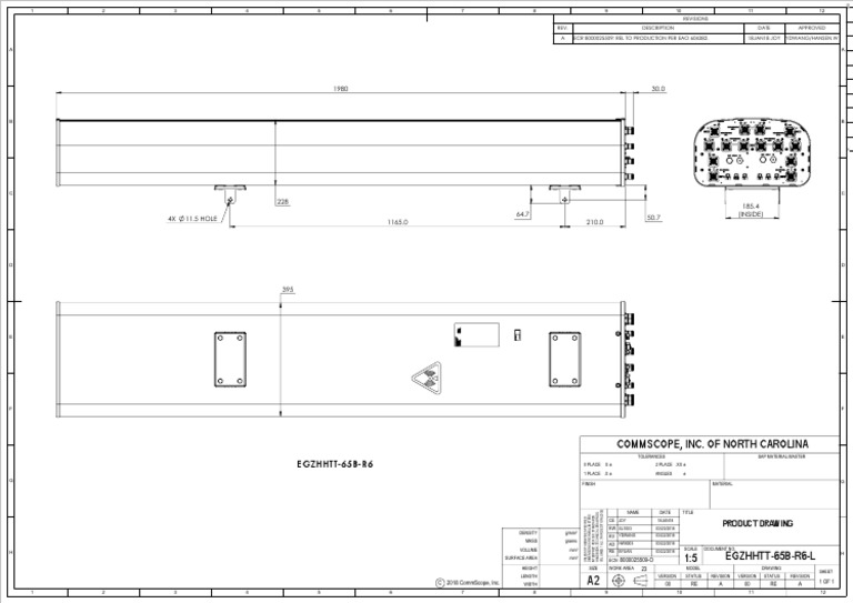 COMMSCOPE EGZHHTT-65B-R6 (Disegno) | PDF | Metrology