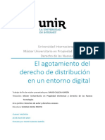 El Agotamiento Del Derecho de Distribución en Un Entorno Digital